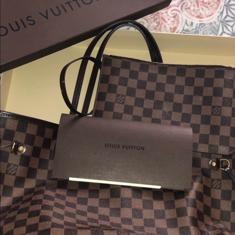 AUTH Louis Vuitton Neverfull MM Damier Ebene - Picture 6 of 7